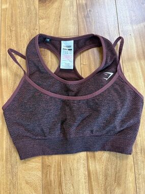 Gymshark Seamless Sports Bra in Burgundy Heather